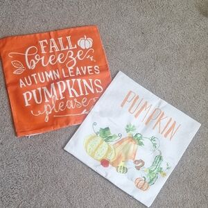 Fall Themed Pumpkin Decorative Canvas Pillow Covers